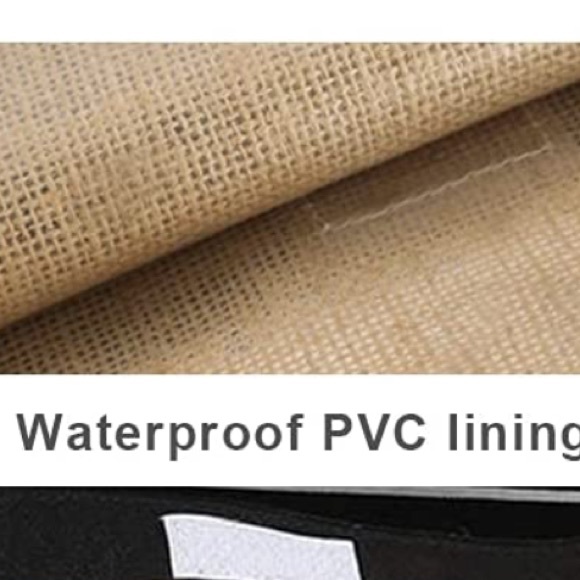 BRAND NEW LARGE STYLISH BURLAP BEACH BAG NWT - Picture 3 of 8